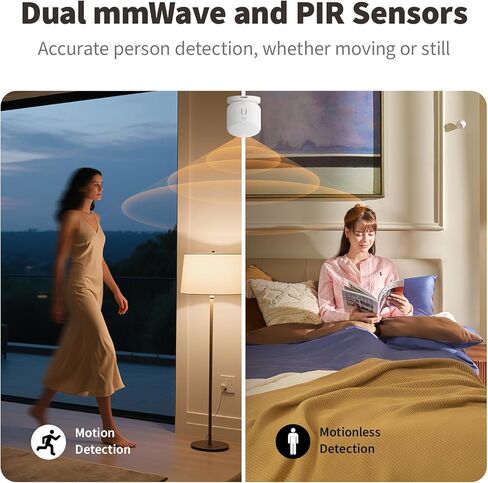 مستشعر وجود Aqara FP300 مستشعر حركة لاسلكي 5 في 1 مع mmWave، PIR، الضوء، كشف درجة الحرارة والرطوبة، الخيط والزيجبي، يدعم HomeKit، Home Assistant، Alexa، Google Home in Kuwait