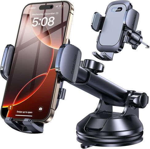 Romuto Phone Holders for Your Car Phone Holder Mount【Super Suction】Cell Phone Mount for Car Accessories for Women Men Windshield/Vent/Dash Truck Stand Desk Mount Clamp Holder for iPhone Samsung Camera in Saudi Arabia