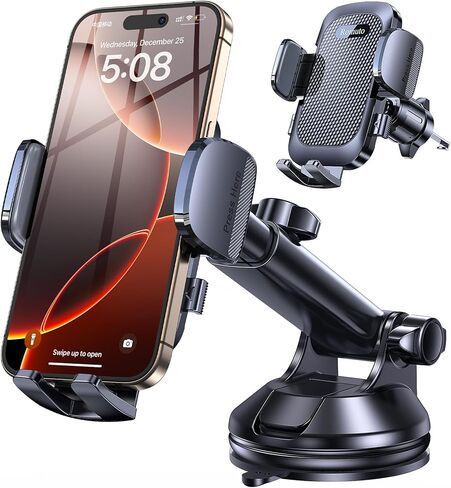 Romuto Phone Holders for Your Car Phone Holder Mount【Super Suction】Cell Phone Mount for Car Accessories for Women Men Windshield/Vent/Dash Truck Stand Desk Mount Clamp Holder for iPhone Samsung Camera in Saudi Arabia