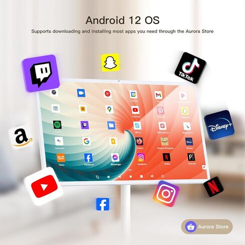 تلفزيون YAOKIREN 32 بوصة ذكي محمول، تلفزيون محمول 4K/1080P، نظام تشغيل أندرويد، 6 جيجابايت + 128 جيجابايت، بطارية مدمجة 15000 مللي أمبير، كاميرا 13 ميجابكسل لمكالمات الفيديو، حامل دوار، جهاز تحكم صوتي، شاشة ذكية لاسلكية in Kuwait