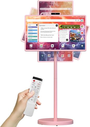تلفزيون OFD 21.5 بوصة من الجيل الثاني محمول على عجلات 1080P، 100%sRGB، تخزين 6+128 جيجابايت، شاشة تعمل باللمس بنظام Android 15 OS مع كاميرا ويب بدقة 13 ميجابكسل، جهاز تحكم عن بعد، عرض لاسلكي، بطارية 6000 مللي أمبير في الساعة، معتمد من EDLA، أبيض in Kuwait