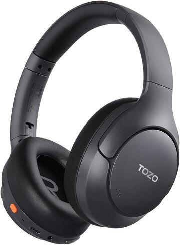 TOZO HT3 Hybrid Noise Cancelling Headphones, 90H Battery Life Wireless Over Ear Bluetooth 6.0 Foldable Headset, AI Voice Assistant with 5 Mics, Connect 2 Devices and Hi-Res Sound, 32 EQ Audio Presets in Saudi Arabia