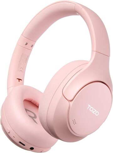 TOZO HT3 Hybrid Noise Cancelling Headphones, 90H Battery Life Wireless Over Ear Bluetooth 6.0 Foldable Headset, AI Voice Assistant with 5 Mics, Connect 2 Devices and Hi-Res Sound, 32 EQ Audio Presets in Saudi Arabia