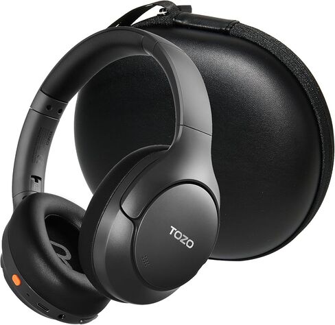 TOZO HT3 Hybrid Noise Cancelling Headphones, 90H Battery Life Wireless Over Ear Bluetooth 6.0 Foldable Headset, AI Voice Assistant with 5 Mics, Connect 2 Devices and Hi-Res Sound, 32 EQ Audio Presets in Saudi Arabia