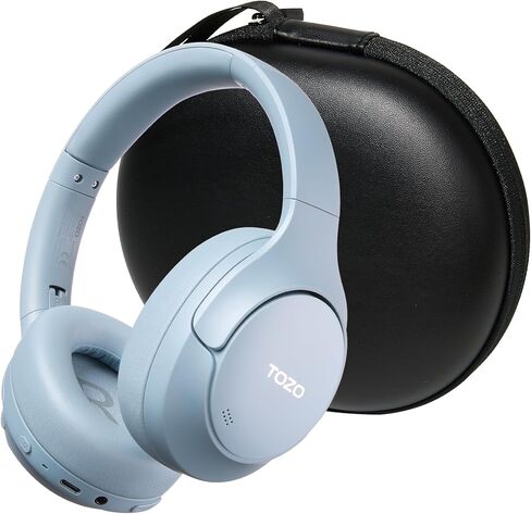 TOZO HT3 Hybrid Noise Cancelling Headphones, 90H Battery Life Wireless Over Ear Bluetooth 6.0 Foldable Headset, AI Voice Assistant with 5 Mics, Connect 2 Devices and Hi-Res Sound, 32 EQ Audio Presets in Saudi Arabia