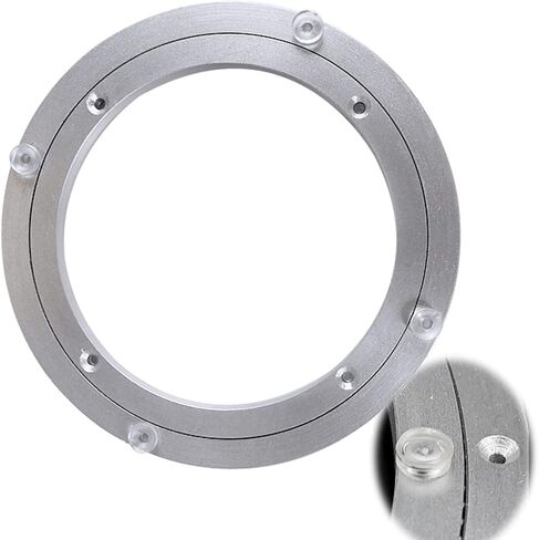 360° Heavy Duty Aluminum Alloy Rotating Bearing Turntable - Swivel Plate for TV Monitor Stands, Food Displays, & Home Décor - Durable, Smooth Rotation,8 inches (200mm) in Kuwait