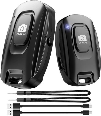 MAIRAN 2 Pack Reclable Camera Camera مصراع عن بُعد للهواتف الذكية و Android الذكية ، والتحكم عن بُعد Bluetooth Phone ، وزر صورة شخصية للصور ومقاطع الفيديو شحن الكابلات وحزام الرسغ in Kuwait