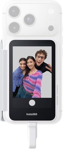 Insta360 Snap Selfie Screen with Light - 4K Magnetic Selfie Monitor Screen for Selfie, Vlogging, Compatible with iPhone & Android, Adjustable Lighting, Touchscreen Control, Wired Instant Connection in Kuwait