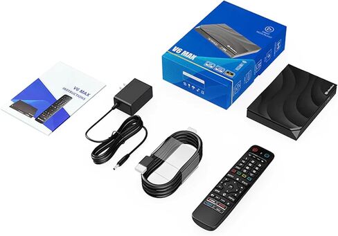 نظام المسرح المنزلي V6 Max 2026 مع جهاز تحكم عن بعد، وسلك HDMI، ومصدر طاقة ودليل in Kuwait