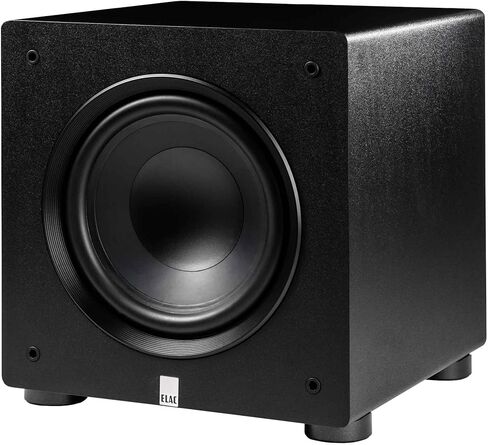ELAC DCB41-BK - مكبرات صوت تعمل بالطاقة Debut ConneX مقاس 4.5 بوصة - أسود، زوج PS250-BK - مضخم صوت Varro Premium مقاس 10 بوصات بقدرة 250 وات مع تقنية EQ التلقائي in Kuwait