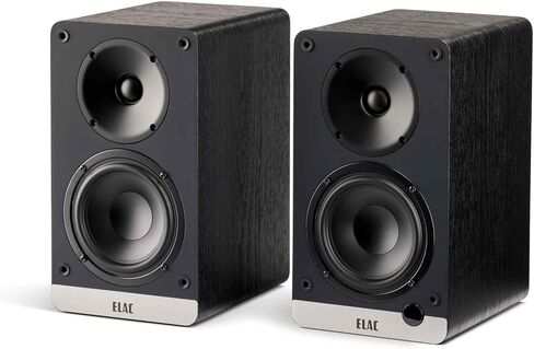 ELAC DCB41-BK - مكبرات صوت تعمل بالطاقة Debut ConneX مقاس 4.5 بوصة - أسود، زوج PS250-BK - مضخم صوت Varro Premium مقاس 10 بوصات بقدرة 250 وات مع تقنية EQ التلقائي in Kuwait