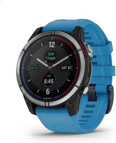 Garmin quatix® 7 Standard Edition، ساعة Marine GPS الذكية، تغييرات المد والجزر وتنبيهات سحب المرساة، تحديد نقطة الطريق (متجددة) in Kuwait