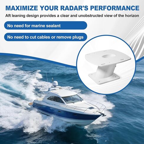 APT-150-01 حامل رادار ألومنيوم 6 بوصة يميل AFT متوافق مع أجهزة Garmin Raymarine Simrad Radomes in Kuwait