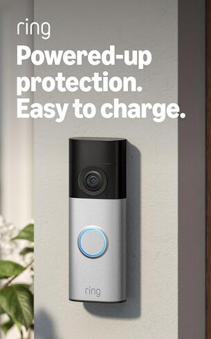 Ring Battery Doorbell Plus (newest model), Retinal 2K with wide-angle video, up to 6x Enhanced Zoom, Night Vision, and Quick Release Battery Pack, Nickel Silver in Saudi Arabia