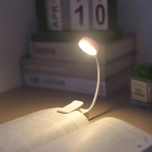 ضوء كتاب LED قابل لإعادة الشحن للقراءة في السرير: مصباح قراءة بـ 3 درجات حرارة ملونة مع رقبة معقوفة مرنة، حقيبة يد مع مستشعر، ضوء ليلي محمول للسفر in Kuwait