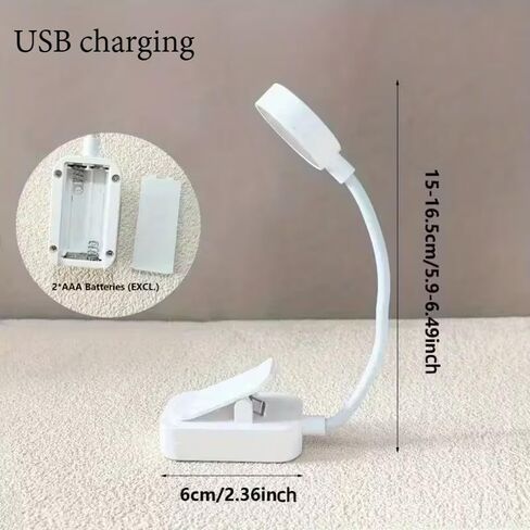 ضوء كتاب LED قابل لإعادة الشحن للقراءة في السرير: مصباح قراءة بـ 3 درجات حرارة ملونة مع رقبة معقوفة مرنة، حقيبة يد مع مستشعر، ضوء ليلي محمول للسفر in Kuwait