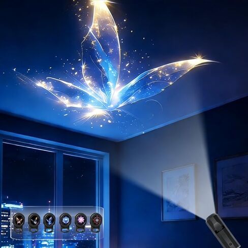 ضوء جهاز عرض كوكبي LED - مجموعة من 6 قطع بأنماط قابلة للتبديل، قابلة للدوران 360 درجة، تعمل بمنفذ USB، جهاز عرض خلفية لصور القمر والأرض للغرف والألعاب ذات الطابع الخاص in Kuwait