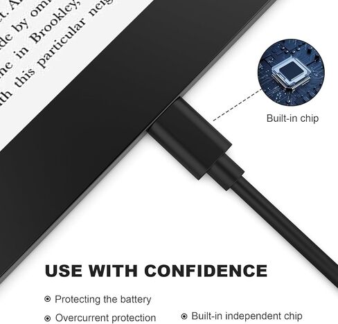 USB C Cable for Kindle Compatible with New Kindle Fire 2024 2023 2022 2020 Release, Kindle Colorsoft/Scribe/Oasis/Basic/Paperwhite 11th 12th Generation, Fire 7 9th 8 10 Max 11 12 Tablet, 10ft in Kuwait