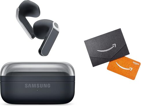سماعات أذن Samsung Galaxy Buds 4 Pro (2026) AI True Bluetooth اللاسلكية، صوت عالي الدقة، مكبر صوت ثنائي الاتجاه، ANC 2.0، راحة محسنة، IP57، ترجمة حية، أسود [إصدار أمريكي، ضمان لمدة عامين] in Kuwait