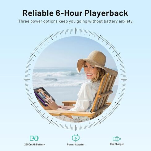 مشغل DVD محمول POFOTO مقاس 12.5 بوصة مع شاشة دوارة عالية الدقة مقاس 10.5 بوصة، عمر بطارية 6 ساعات، مشغل DVD للسيارة مع مكبرات صوت مزدوجة، يدعم بطاقة CD/DVD/USB/SD، بما في ذلك حامل مسند رأس السيارة - أرجواني in Kuwait