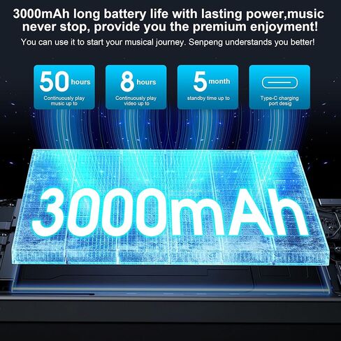 مشغل MP3 سعة 144 جيجابايت مع بلوتوث وواي فاي، مشغل موسيقى MP4 بشاشة لمس ملونة كاملة 4 بوصات مع مراقبة أبوية، سبوتيفي، باندورا، يوتيوب، مشغل موسيقى MP4 Android Mainstrem Media للأطفال حتى 1 تيرابايت، أسود in Kuwait