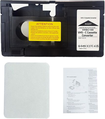 محول كاسيت VHS‑C إلى VHS مزود بمحرك، متوافق مع كاميرات الفيديو SVHS ومشغل VCR، ومحول VHS إلى رقمي لتحويل الفيديو in Kuwait