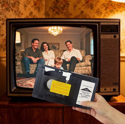 محول كاسيت VHS‑C إلى VHS مزود بمحرك، متوافق مع كاميرات الفيديو SVHS ومشغل VCR، ومحول VHS إلى رقمي لتحويل الفيديو in Kuwait