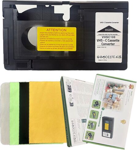 محول كاسيت بمحرك VHS-C إلى VHS، محول شريط لكاميرات الفيديو ومشغلات VCR، متوافق مع VHS-C SVHS، وليس لأشرطة 8 مم/MiniDV/Hi8 in Kuwait