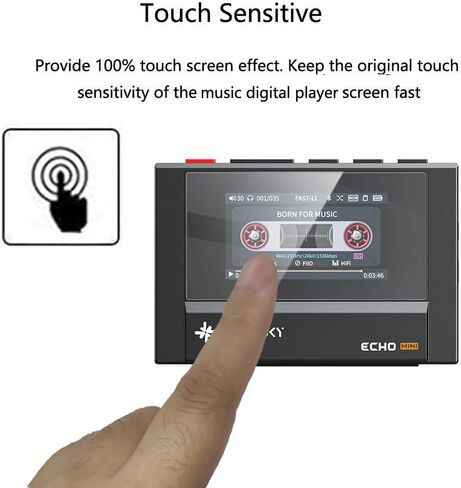 لواقي شاشة مشغل MP3 SnowSky ECHO MINI، [عبوتان] طبقة TPU ناعمة وشفافة عالية الدقة [مضادة لبصمات الأصابع] [مضادة للخدش] [خالية من الفقاعات] متوافقة مع مشغل الموسيقى SnowSky/FiiO Echo MINI (1.99 بوصة) in Kuwait