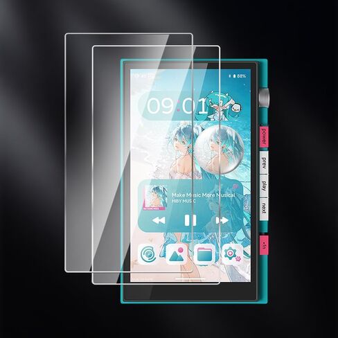 واقي شاشة زجاجي مقوى مقاوم للخدش 9H ممتاز لمشغل الموسيقى HiBy Digital M500 HiFi (M500 Glass 2pcs) in Kuwait