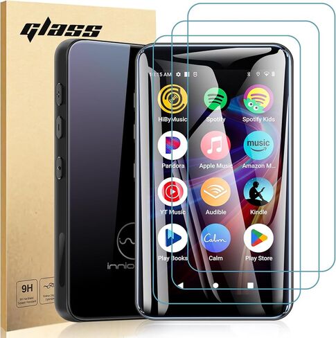 ottpluscase 3 عبوات لواقي شاشة مشغل MP3 innioasis G5، واقي شاشة من الزجاج المقسى 9H عالي الدقة، تغطية كاملة شفافة مضادة للخدش ومضادة لبصمات الأصابع وخالية من الفقاعات متوافقة مع مشغل Mp3 innioasis G5 4 بوصة in Kuwait