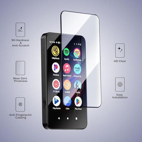 innioasis G5 MP3 Player Tempered Glass Screen Protector, 9H Hardness Scratch Resistant with Oleophobic Coating, Anti Fingerprint Bubble Free, Includes Easy Installation Kit, 3 Pack in Kuwait