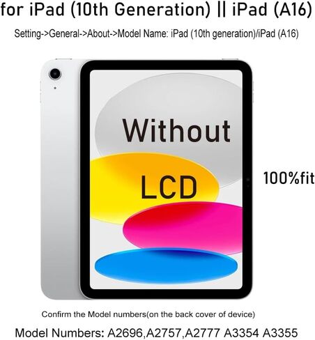 لجهاز ايباد 10 (الجيل العاشر) || iPad (A16) A2696 A2757 A3354 A3355 A2777 مجموعة استبدال الشاشة الرقمية التي تعمل باللمس، تناسب iPad الجيل العاشر (2022) 10.9 بوصة || iPad A16 (2025) مقاس 11 بوصة، مجموعات إصلاح كاملة، [لا يناسب PRO/Air، بدون شاشة LCD] in Kuwait