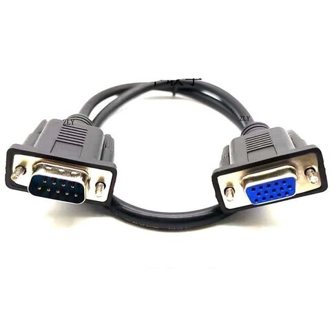 YHNNH DB9 إلى DB15 ثلاثة صفوف VGA RS232 ذكر إلى أنثى فتحة دبوس 15 دبوس 9 دبوس منفذ تسلسلي كابل بيانات توصيل (3 متر، DB9 F-DB15 M) in Kuwait
