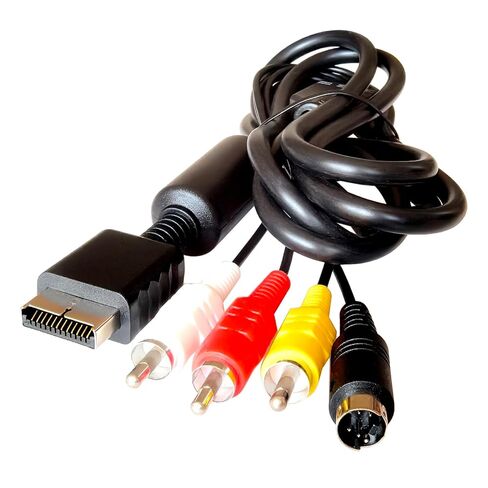كابل S-Video Audio Video لجهاز PS2/ PS3، كابل تلفزيون S-AV بطول 5.9 قدم متوافق مع PlayStation 2/3 in Kuwait
