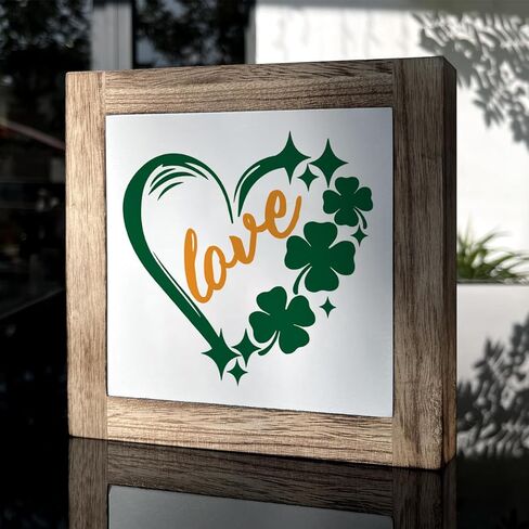 ديكور عيد القديس باتريك، علامة عيد القديس باتريك السعيد، لافتات صندوق خشبي لديكور المنزل، علامة ديكور المزرعة، ديكور طاولة عيد القديس باتريك، ديكورات لحفلة عيد القديس باتريك، ديكور الباب الأمامي in Saudi Arabia