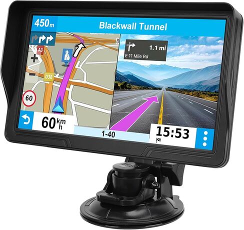 9" GPS Navigator for Car Truck RV, GPS Navigation System with 2026 Maps Free Lifetime Updates, Custom Truck Routing, Speed Camera Alerts, Day/Night Mode (Blue) in Kuwait