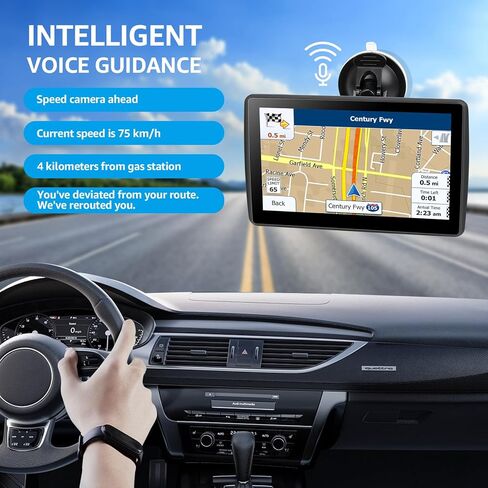 جهاز ملاح GPS مقاس 7 بوصة لشاحنة السيارة RV، أحدث خريطة GPS لعام 2026 للسيارة مع تحديثات مجانية مدى الحياة، وتوجيه صوتي، وتنبيهات السرعة، وتوجيه مخصص، وشاشة لمس عالية الدقة in Kuwait
