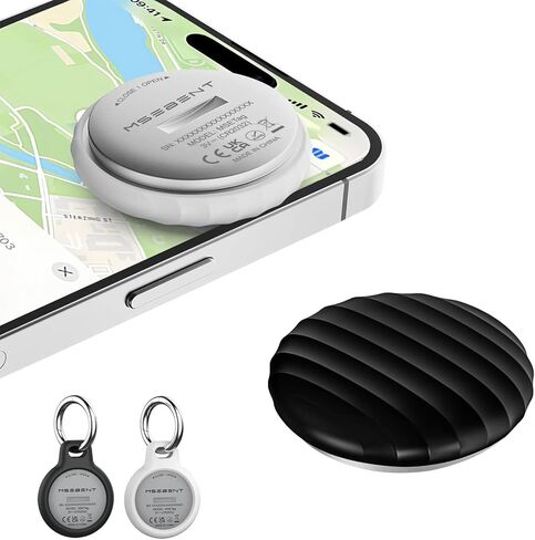 علامة تعقب (4 عبوات) - معتمدة من Apple MFi وIP67 مقاومة للماء | يعمل مع Apple Find My Network (iOS) لتتبع المفاتيح والمحفظة والأمتعة والمزيد in Kuwait