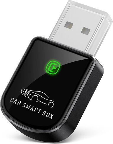 محول Carplay اللاسلكي لجهاز iPhone أحدث ترقية، دونجل بلوتوث صغير يتحول سلكيًا إلى لاسلكي من أجل Apple Car Play Plug & Play، نظام تحديد المواقع العالمي بدون تأخير يعمل مع سيارات 2016+ (أسود) in Kuwait