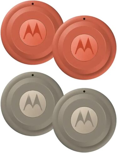 Motorola Moto Tag 2 (يعمل مع Android، ابحث عن جهازي وFind Hub) بلوتوث 6.0 وUWB (4 حزم (2 أخضر 2 برتقالي)) in Kuwait