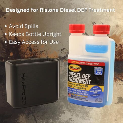 حامل زجاجة مغناطيسي من DieselDock لعلاج Rislone Diesel DEF 8oz، منظمة سرير الشاحنة، 3 مغناطيس نيوديميوم مدمج، صنع في الولايات المتحدة الأمريكية in Kuwait