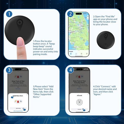 جهاز تعقب GPS للمركبات، لا يتطلب اشتراك أو بطاقة SIM، محدد موقع السيارة المخفي، مقاوم للماء مغناطيسي، تتبع دقيق، عمر بطارية 365 يومًا، iOS فقط (أسود) in Kuwait