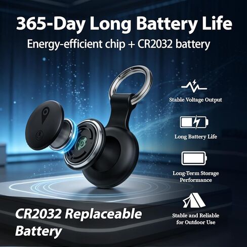GPS Tracker for Vehicles, No Subscription or SIM Required, Hidden Vehicle Locator, Magnetic Waterproof, Accurate Tracking, 365-Day Battery Life, iOS Only (Black) in Saudi Arabia