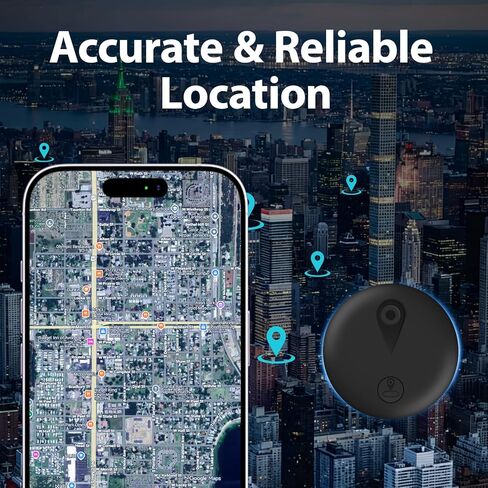 GPS Tracker for Vehicles, No Subscription or SIM Required, Hidden Vehicle Locator, Magnetic Waterproof, Accurate Tracking, 365-Day Battery Life, iOS Only (Black) in Saudi Arabia