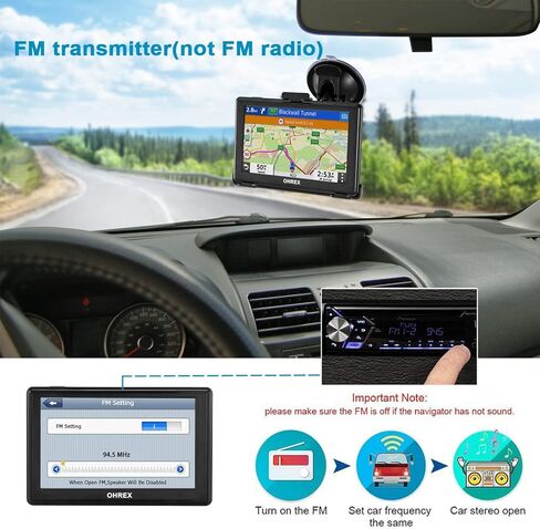 OHREX GPS Navigator لشاحنة السيارة RV، سائقي الشاحنات التجارية GPS، نظام تحديد المواقع العالمي لسائقي الشاحنات مقاس 5 بوصات، أحدث خريطة لعام 2026 مع تحديثات مجانية مدى الحياة، وتوجيه مخصص، وتنبيهات السائق in Kuwait