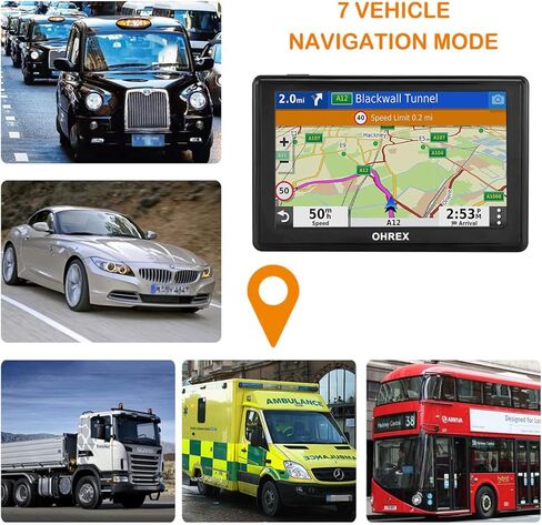 OHREX GPS Navigator لشاحنة السيارة RV، سائقي الشاحنات التجارية GPS، نظام تحديد المواقع العالمي لسائقي الشاحنات مقاس 5 بوصات، أحدث خريطة لعام 2026 مع تحديثات مجانية مدى الحياة، وتوجيه مخصص، وتنبيهات السائق in Kuwait