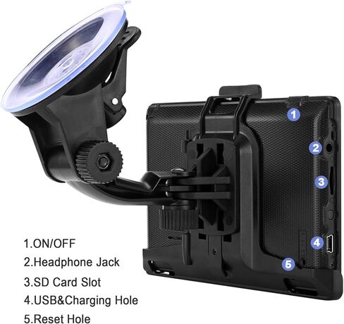 OHREX GPS Navigator لشاحنة السيارة RV، سائقي الشاحنات التجارية GPS، نظام تحديد المواقع العالمي لسائقي الشاحنات مقاس 5 بوصات، أحدث خريطة لعام 2026 مع تحديثات مجانية مدى الحياة، وتوجيه مخصص، وتنبيهات السائق in Kuwait