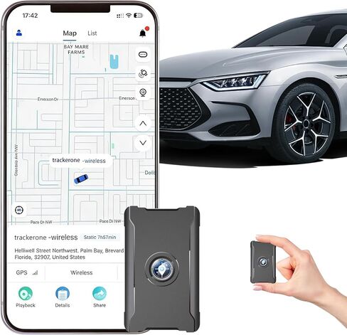 GPS Tracker for Vehicles, Tracking Devices for Cars Hidden Real-Time 4G LTE with Global Coverage, IP67 Waterproof Magnetic Mount, 6-Month Battery, Compatible with iOS & Android in Saudi Arabia