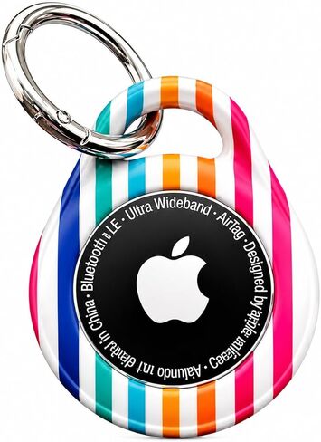 AirTag Holder 4 Pack for Apple AirTag with Key Ring, Cute Protective AirTag Case, Scratch-Resistant Keychain Accessories for Keys, Pets, Bags & Luggage (Mixed Patterns) in Saudi Arabia